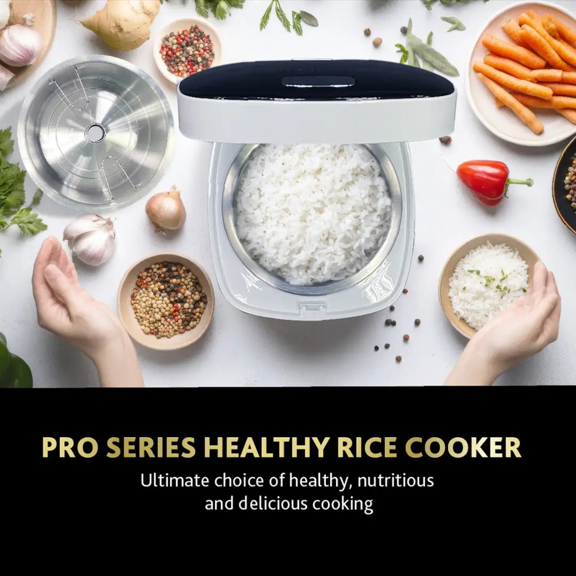 La Gourmet Pro Series 1.2L Healthy Rice Cooker - Supporting Image-2