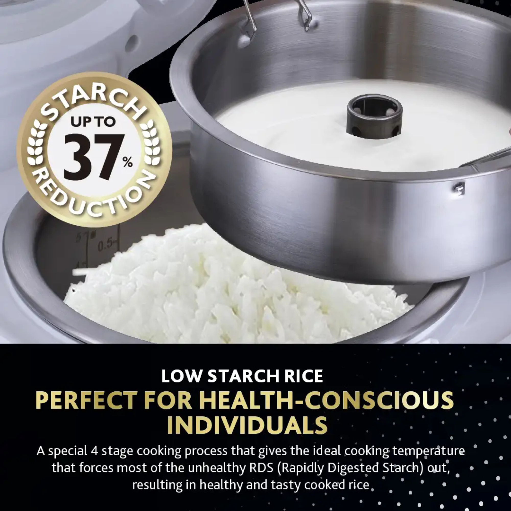 La Gourmet Pro Series 1.2L Healthy Rice Cooker - Supporting Image-6