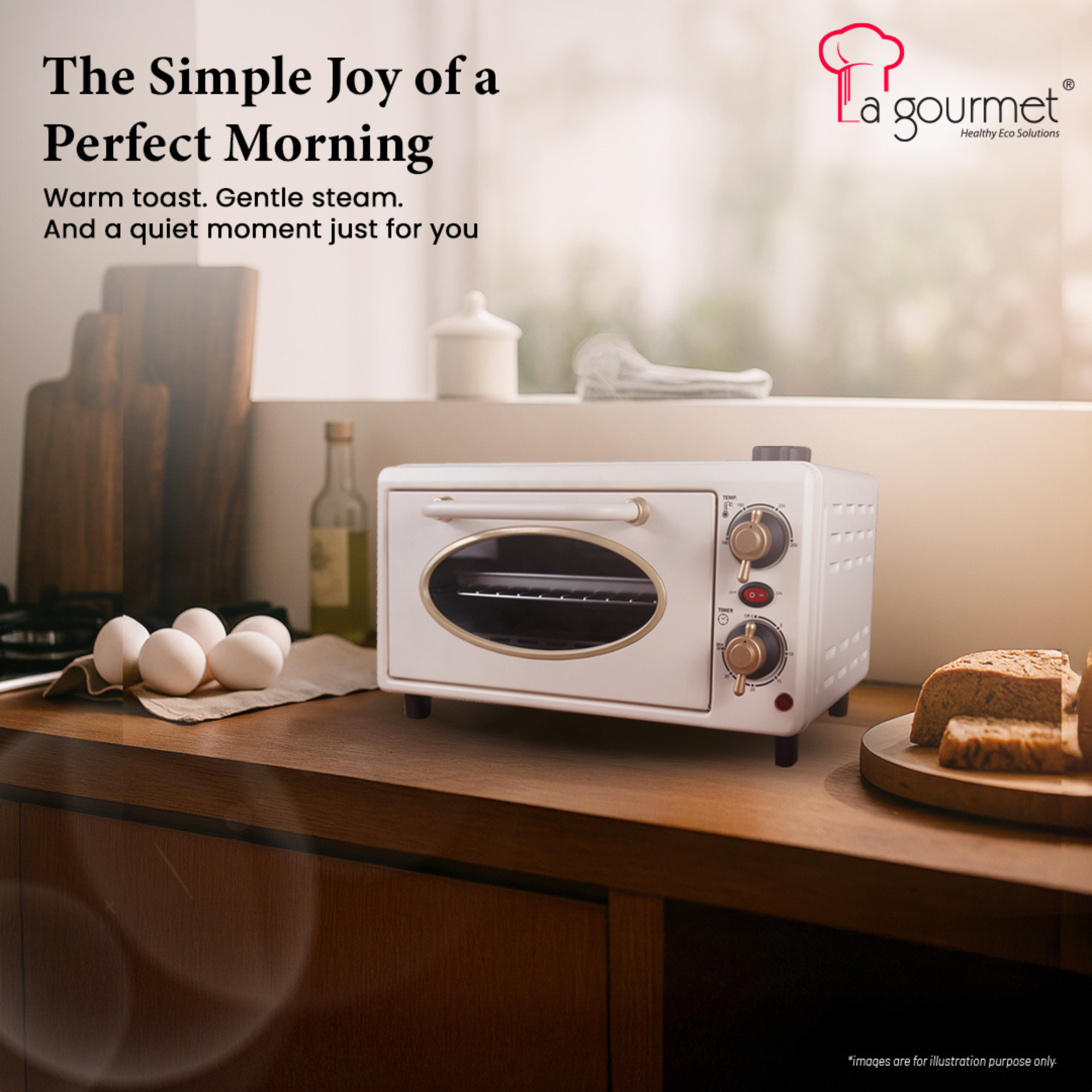 La Gourmet Steam Toast Oven 10L - Supporting Image-3