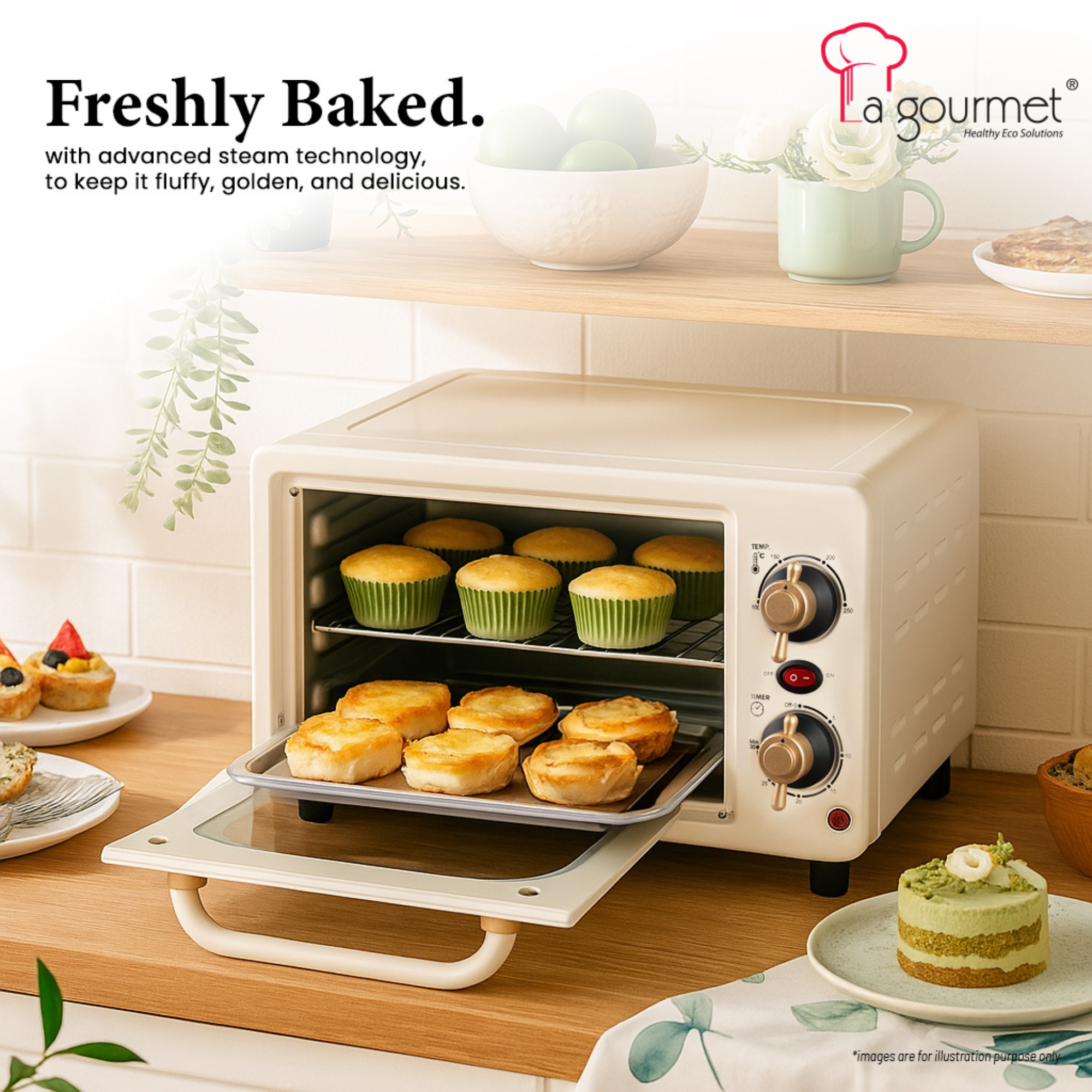 La Gourmet Steam Toast Oven 10L - Supporting Image-4