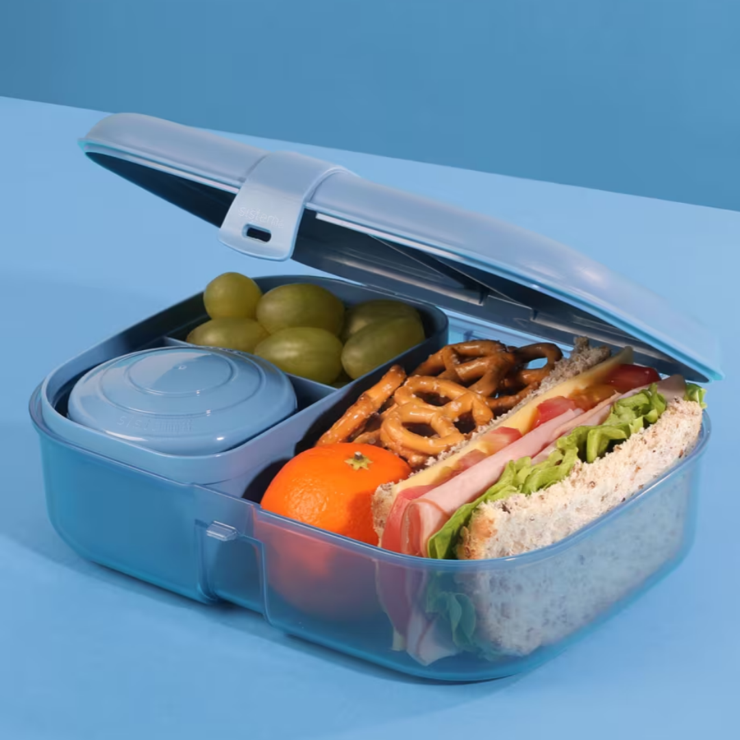SISTEMA 1.1L Ribbon™ Lunch with Mini Bite™ - Mountain Blue - Support Image