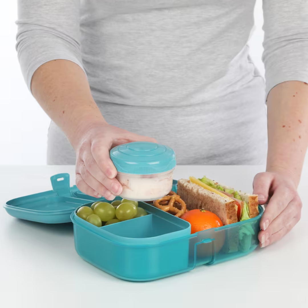 SISTEMA 1.1L Ribbon™ Lunch with Mini Bite™ - Teal Stone - Support Image (2)