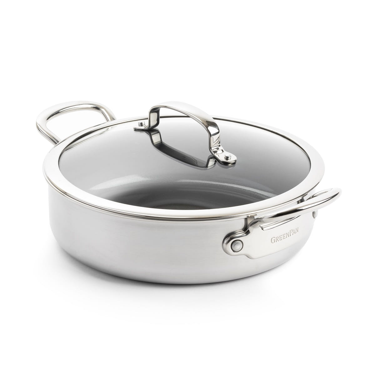 GreenPan Premiere Skillet, Stainless Steel - 30 cm