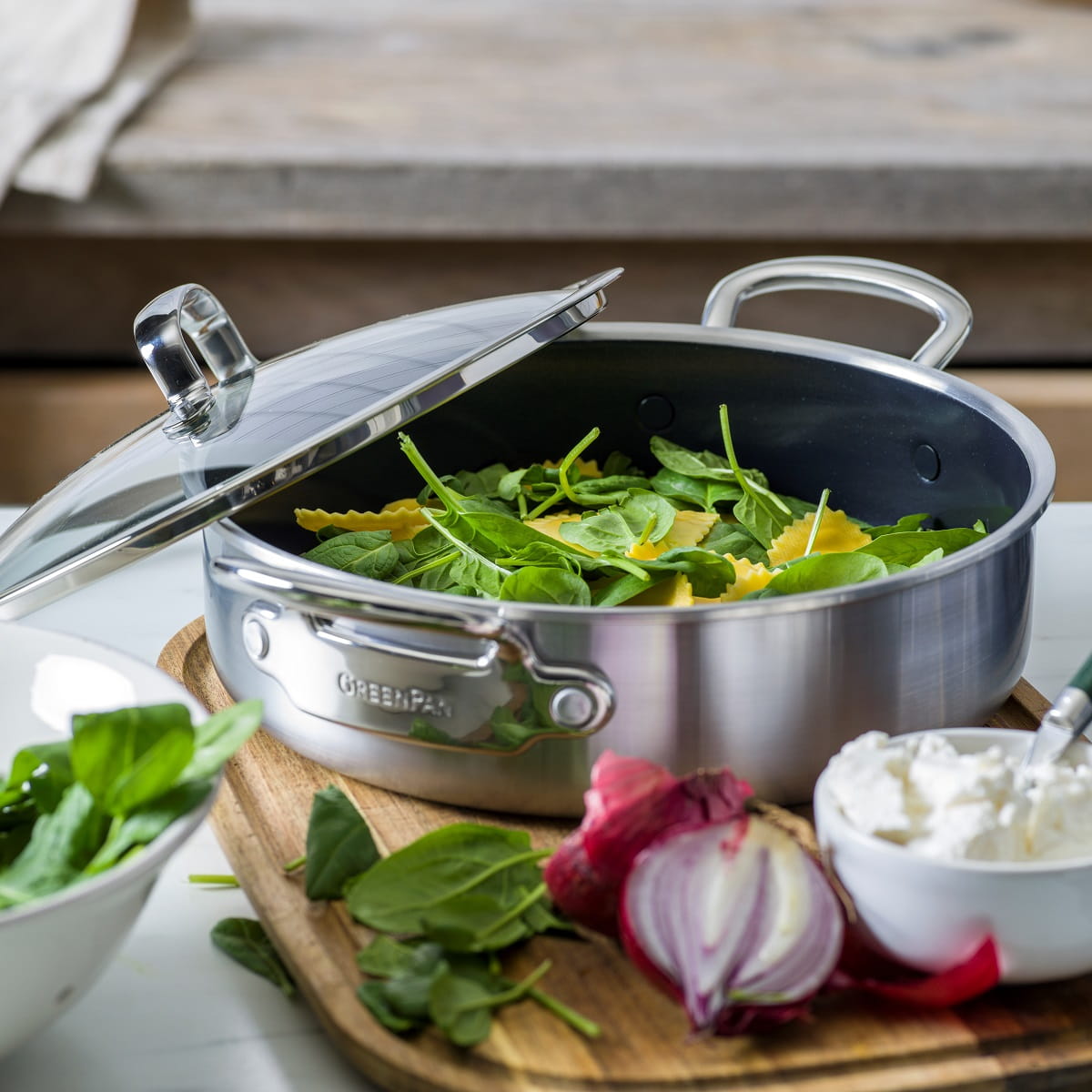 GreenPan Premiere Skillet, Stainless Steel - 30 cm