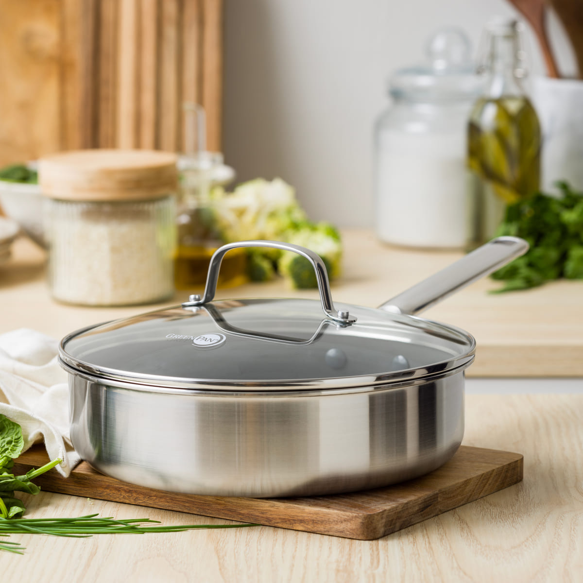 GreenPan Apex Thermobond™ Hybrid Ceramic Nonstick Sauté Pan - 24 cm