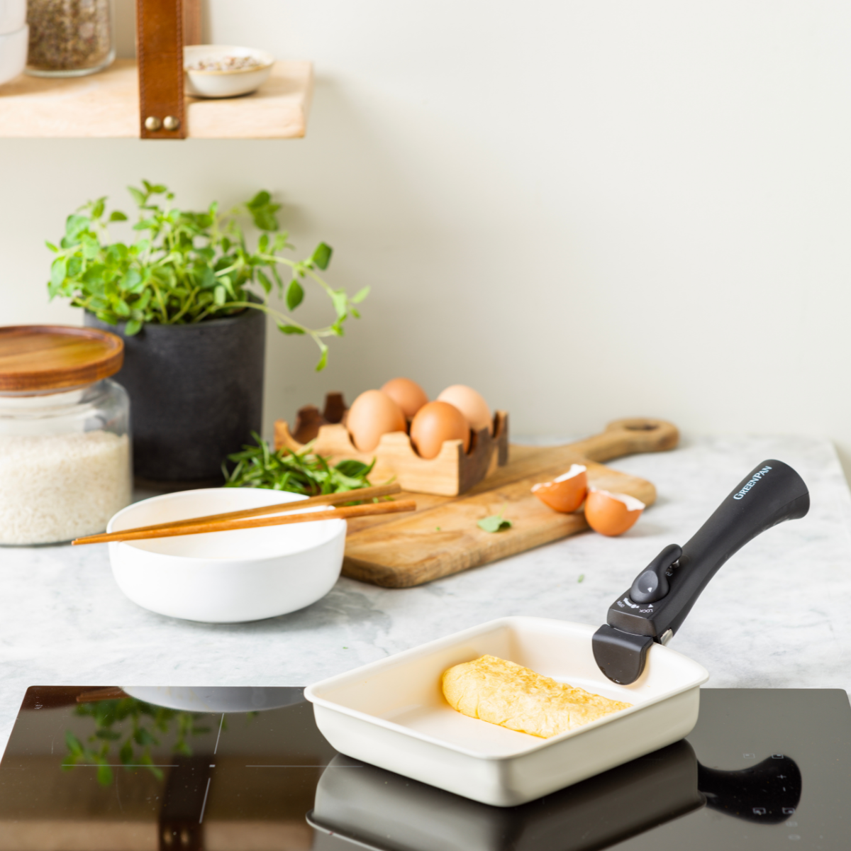 GreenPan Click Chef Rectangular Egg Pan - 20 cm