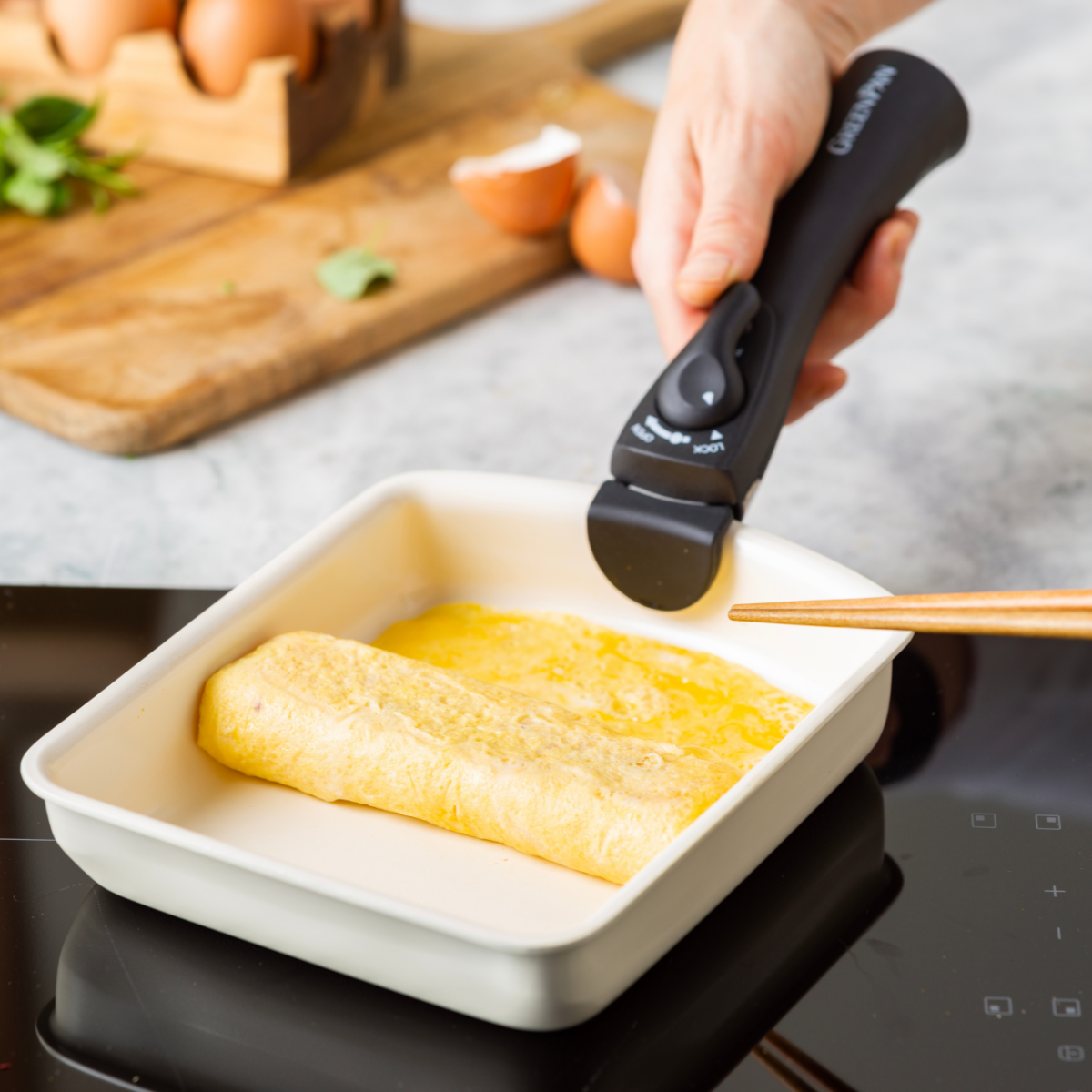 GreenPan Click Chef Rectangular Egg Pan - 20 cm