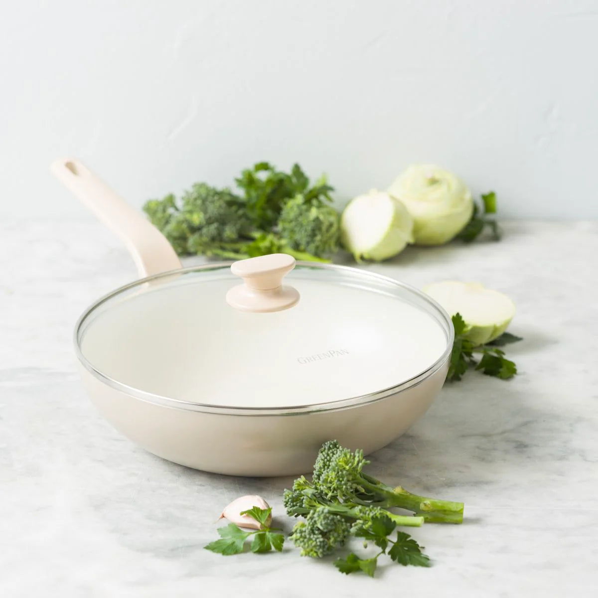 GreenPan Essence Wok (w/ Lid) - 28 cm