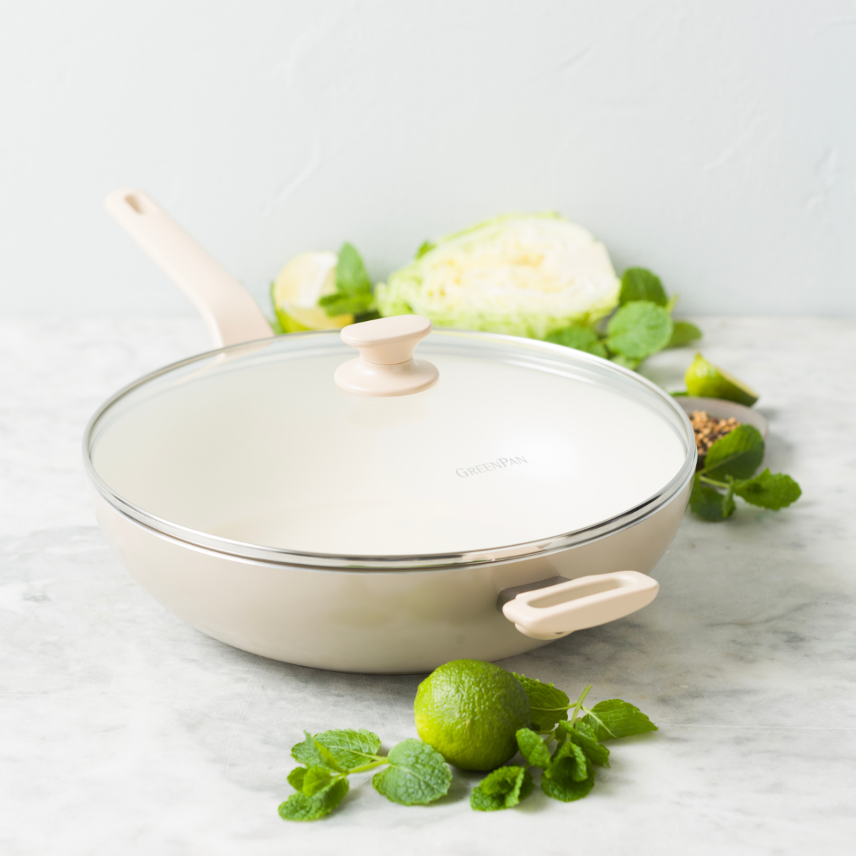 GreenPan Essence Wok (w/ Lid)- 32 cm