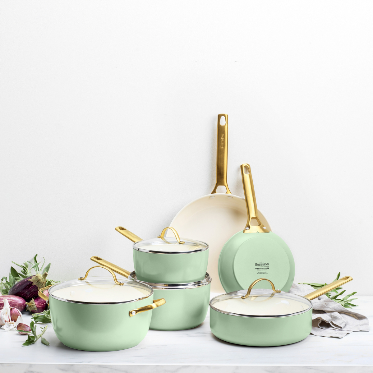 GreenPan Padova 6-Piece Cookware Set - Pastel Green
