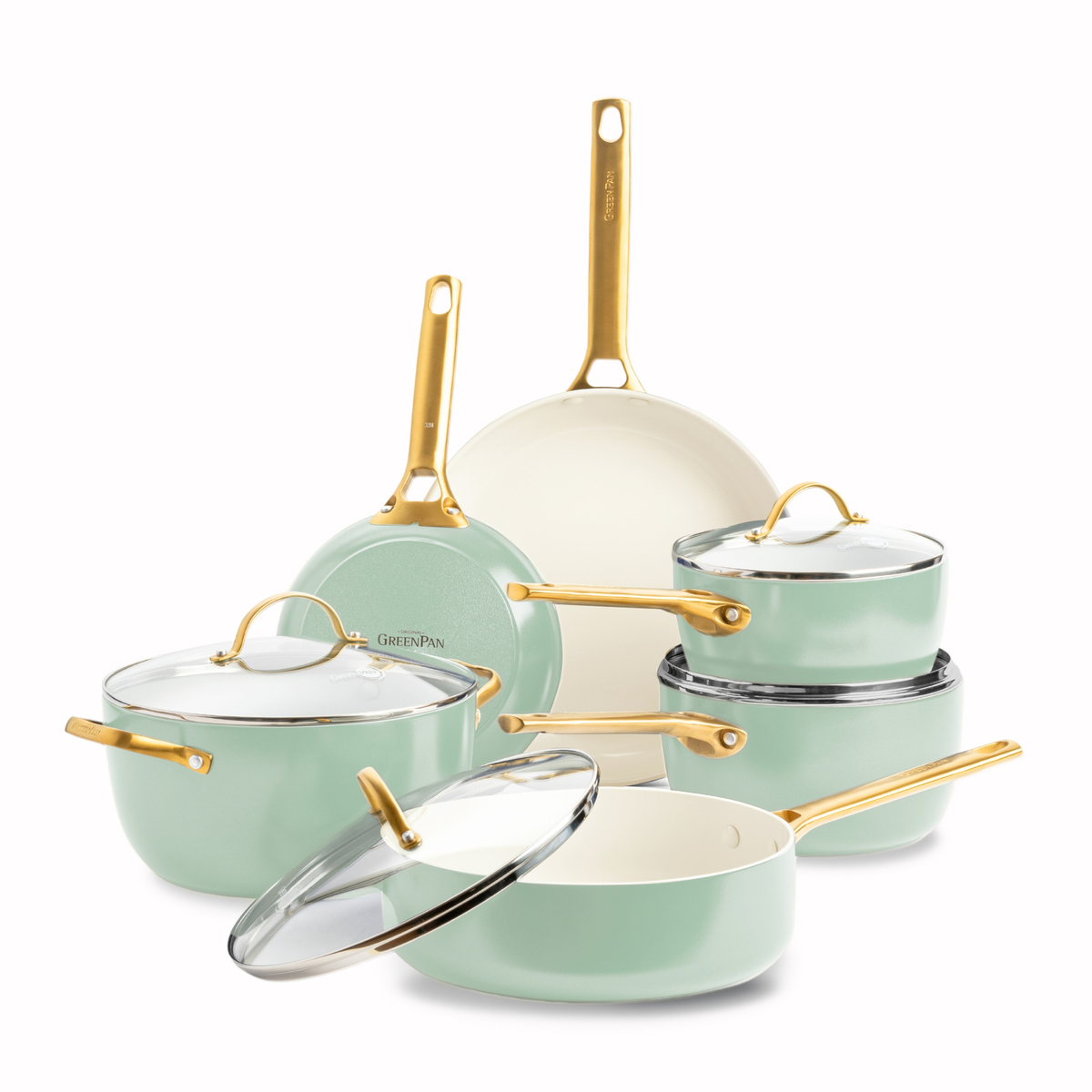 GreenPan Padova 6-Piece Cookware Set - Pastel Green