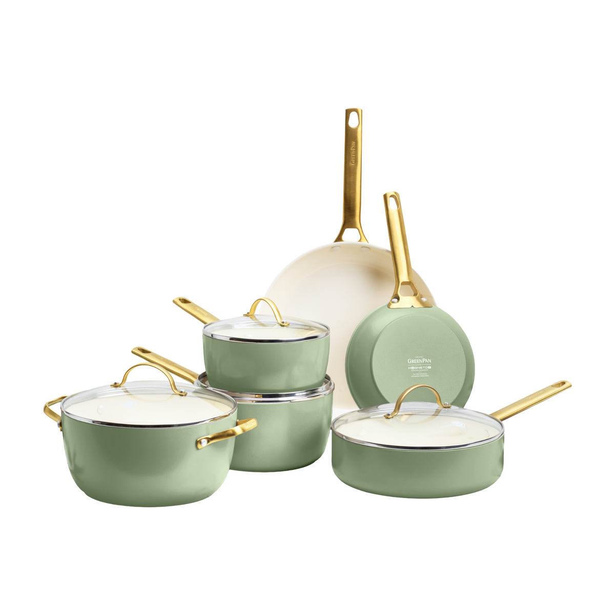 GreenPan Padova 6-Piece Cookware Set - Sage Green