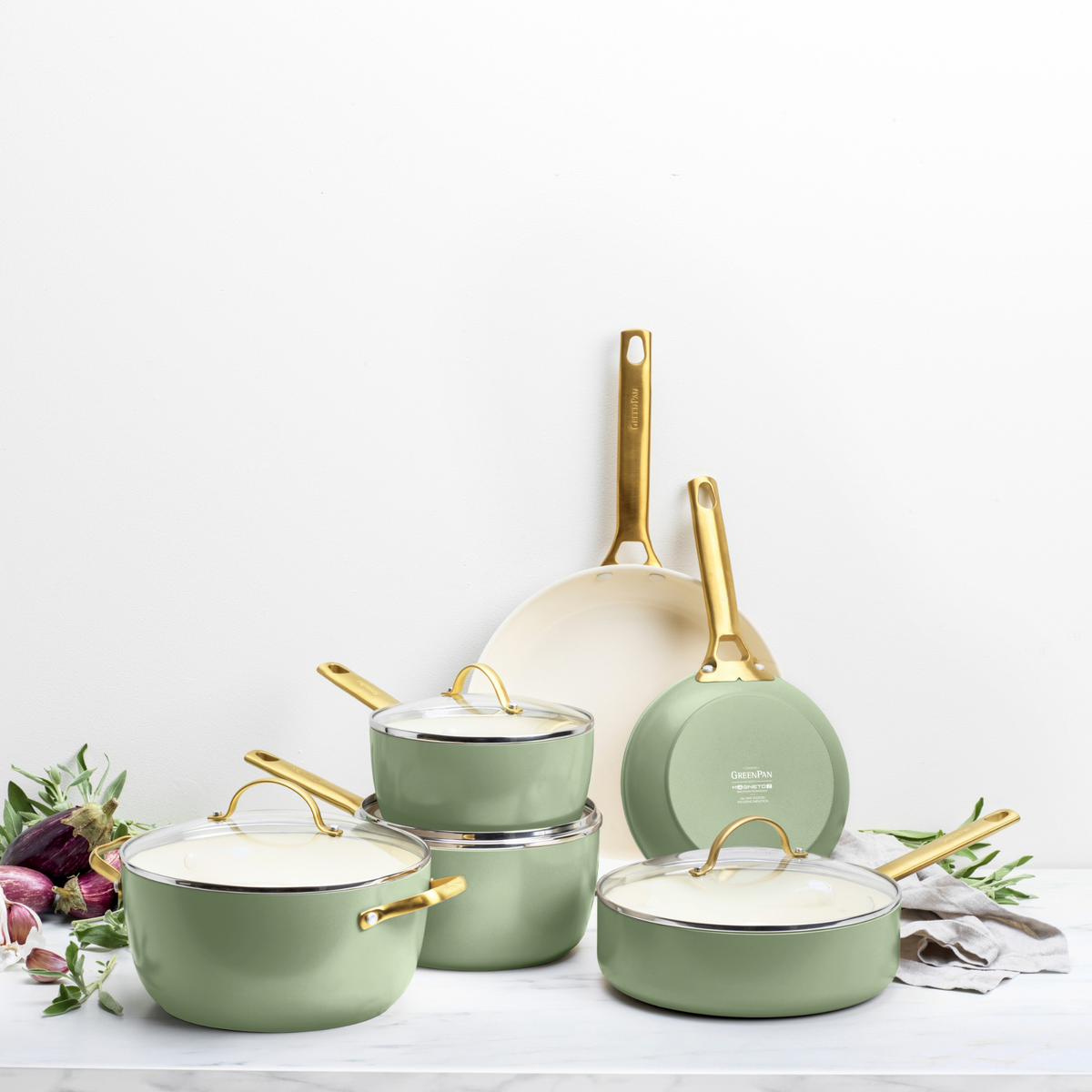GreenPan Padova 6-Piece Cookware Set - Sage Green