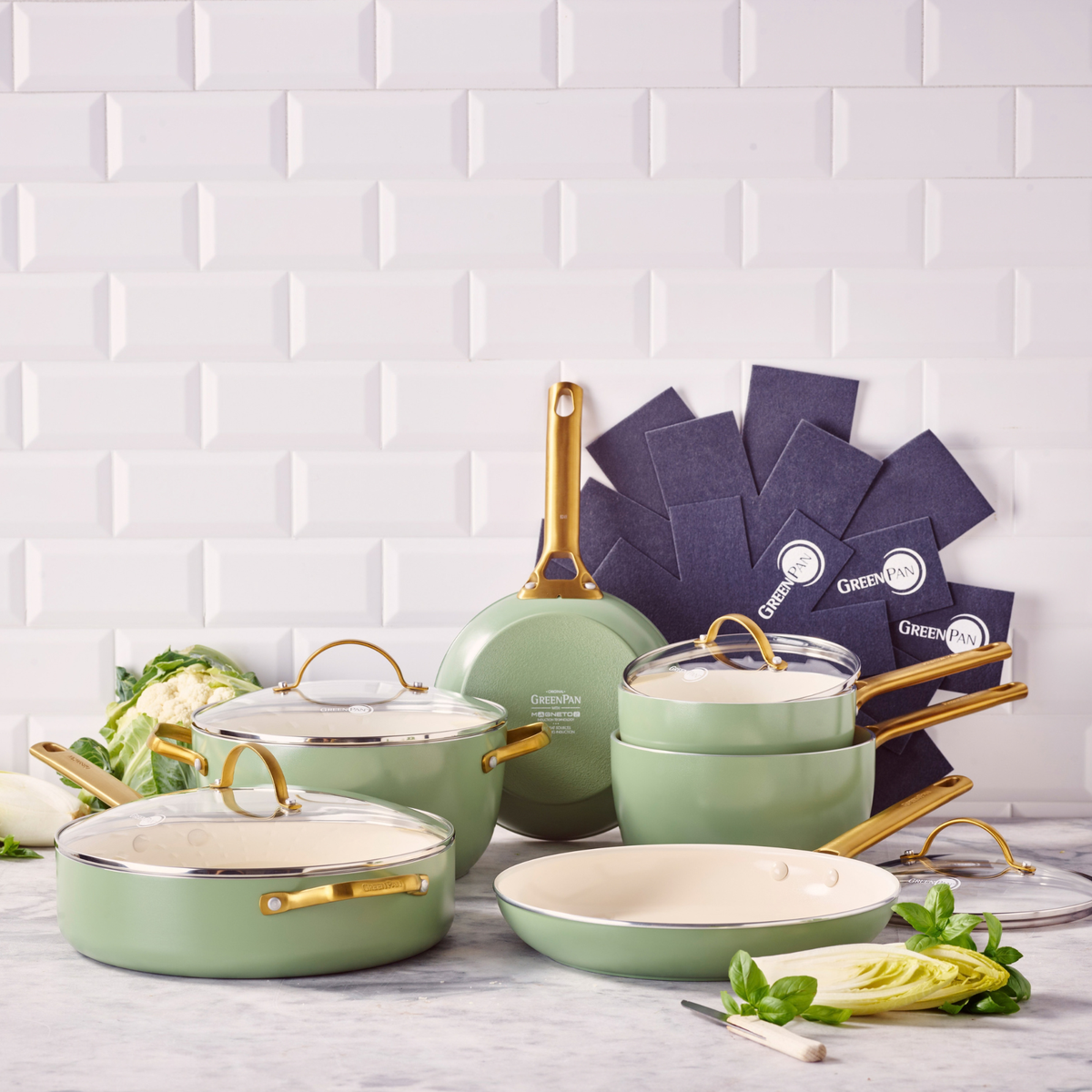 GreenPan Padova 6-Piece Cookware Set - Sage Green
