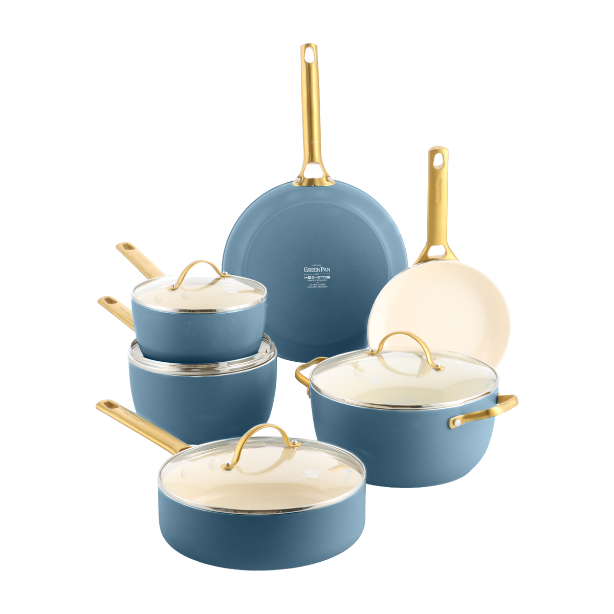 GreenPan Padova 6-Piece Cookware Set - Blue Nova