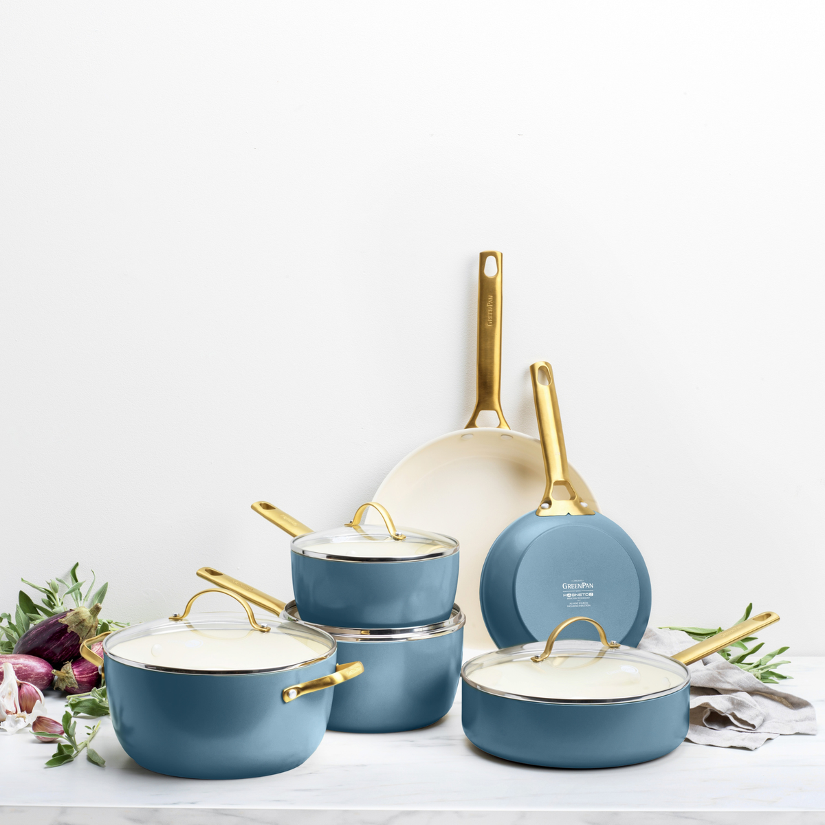 GreenPan Padova 6-Piece Cookware Set - Blue Nova