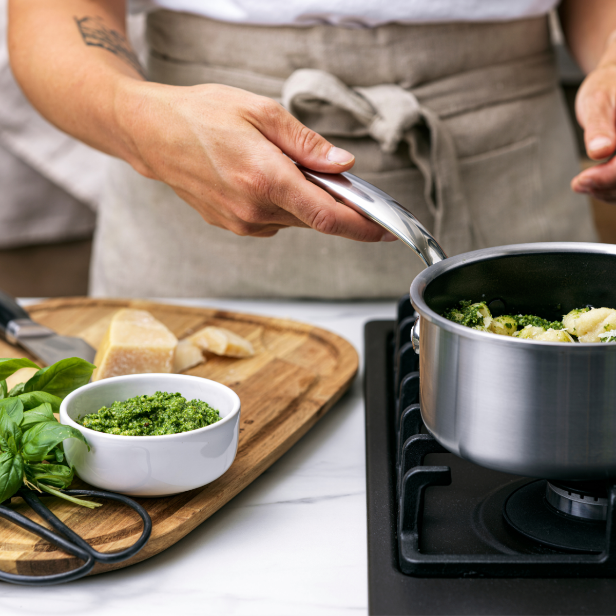 GreenPan Premiere Saucepan, Stainless Steel - 20 cm