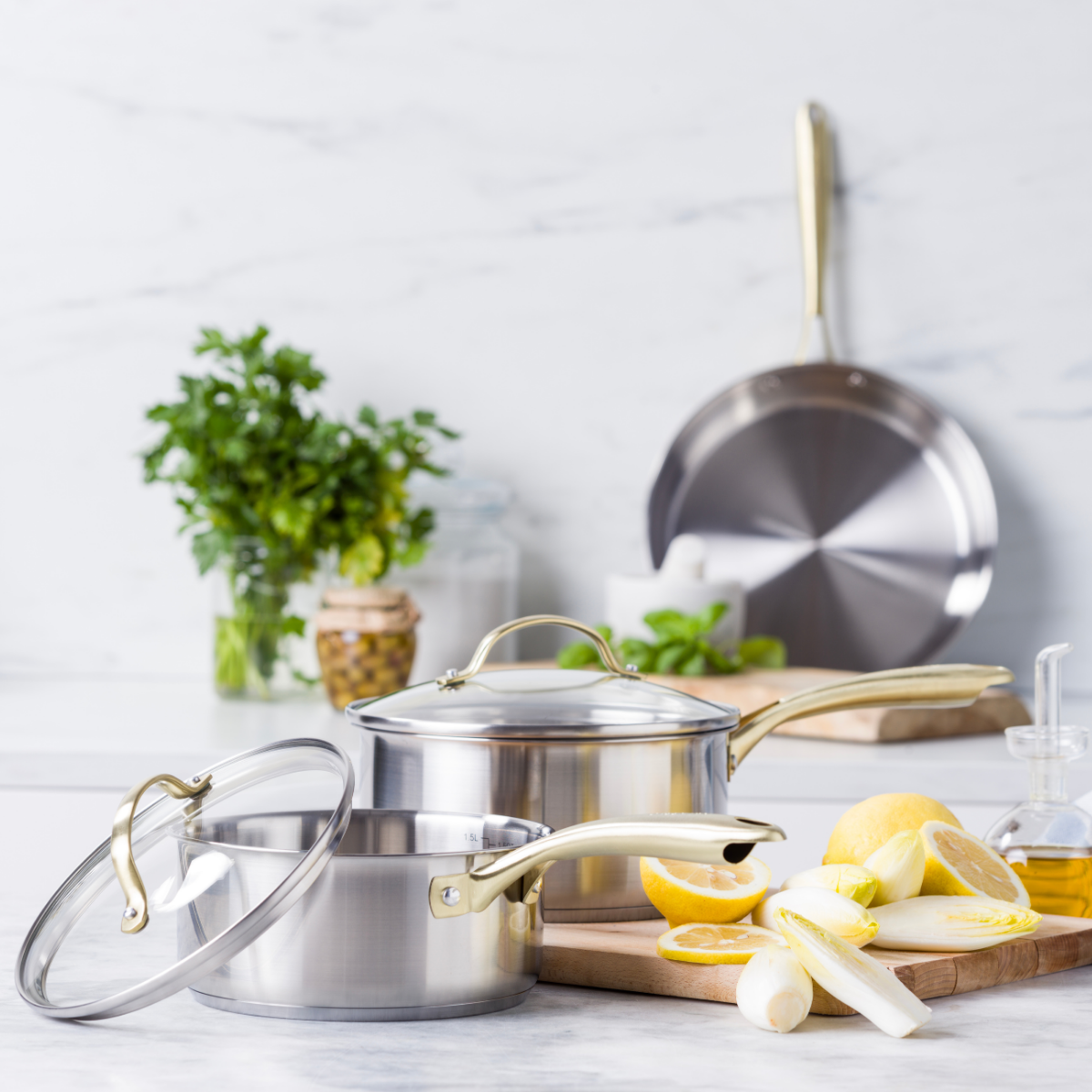 GreenPan Swift Stainless Steel Saucepan - 18 cm