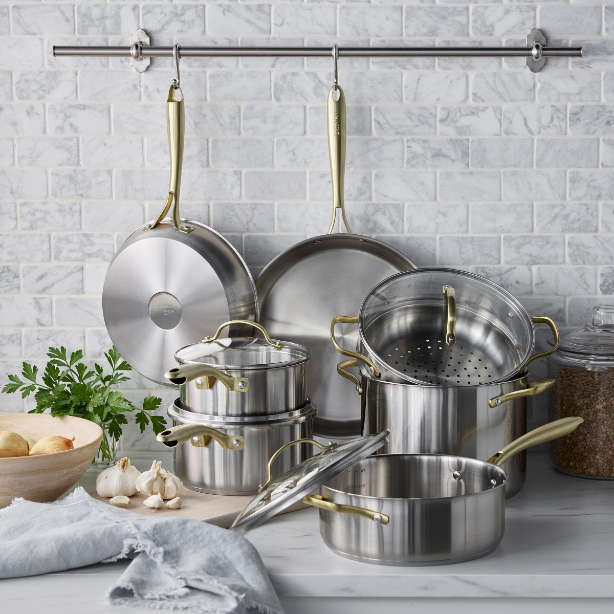 GreenPan Swift Stainless Steel Skillet - 24 cm