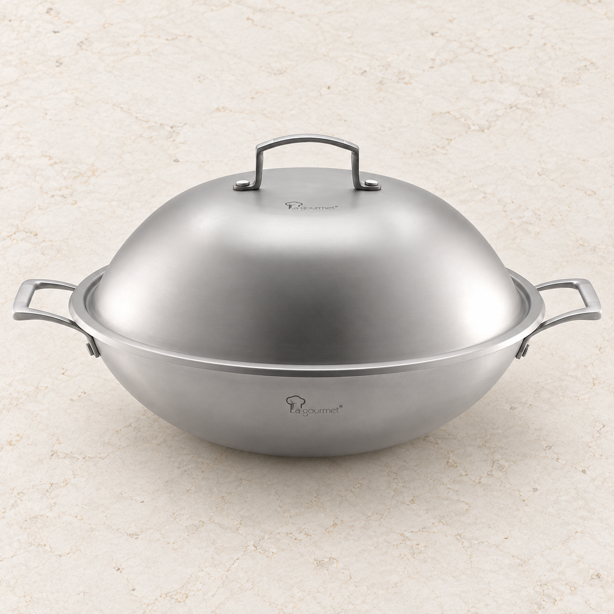 La Gourmet Galactic Honeycomb Wok w/ Stainless Steel Cover - 36 cm