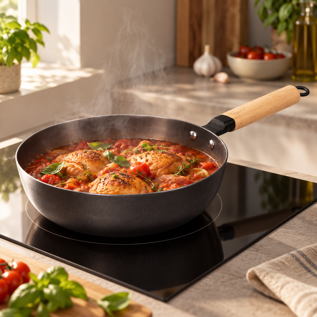 La Gourmet Nitrigan Cast Iron Deep Frypan