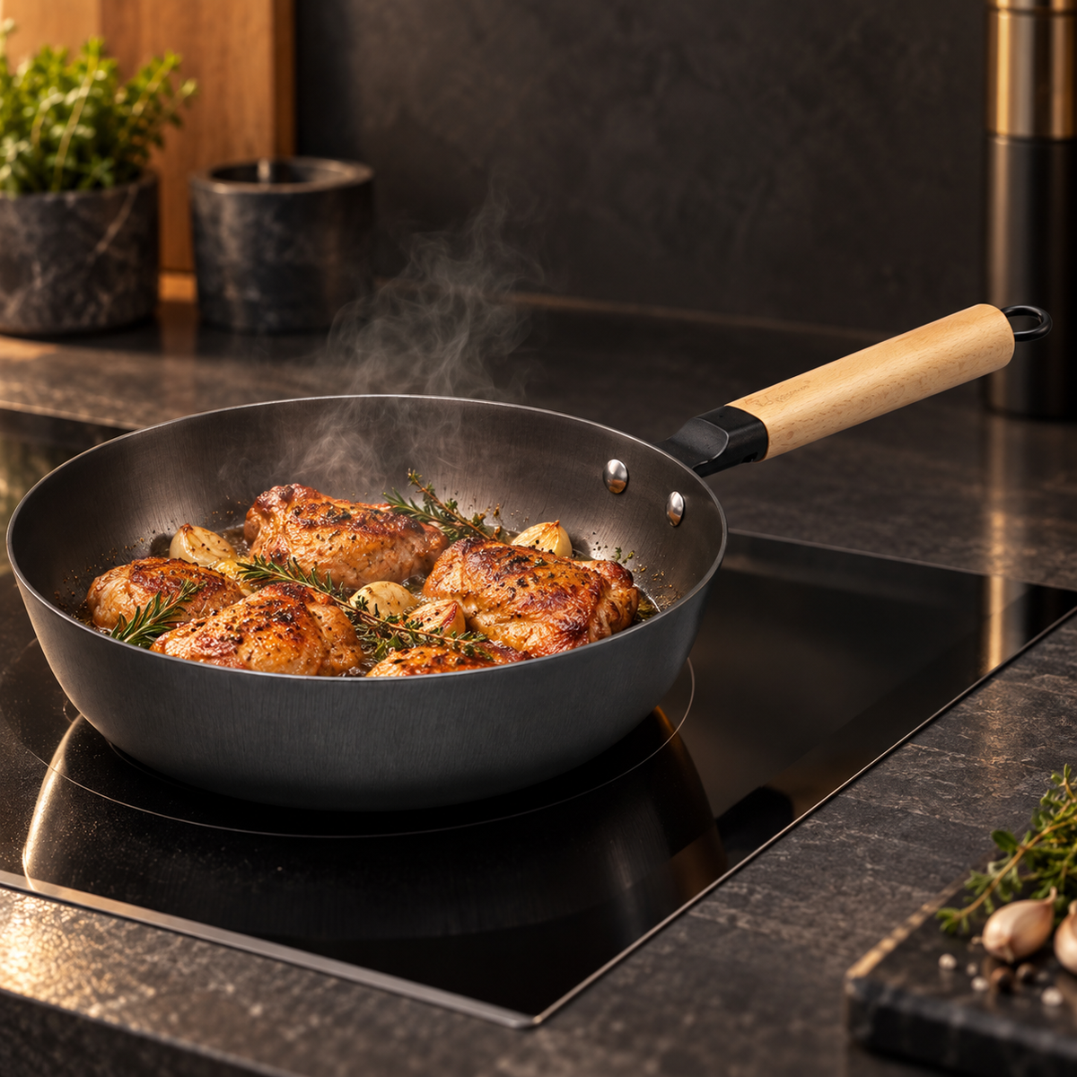 La Gourmet Nitrigan Cast Iron Deep Frypan