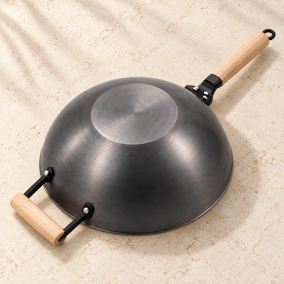 La Gourmet Nitrigan Cast Iron Wok with Handle - 30 cm