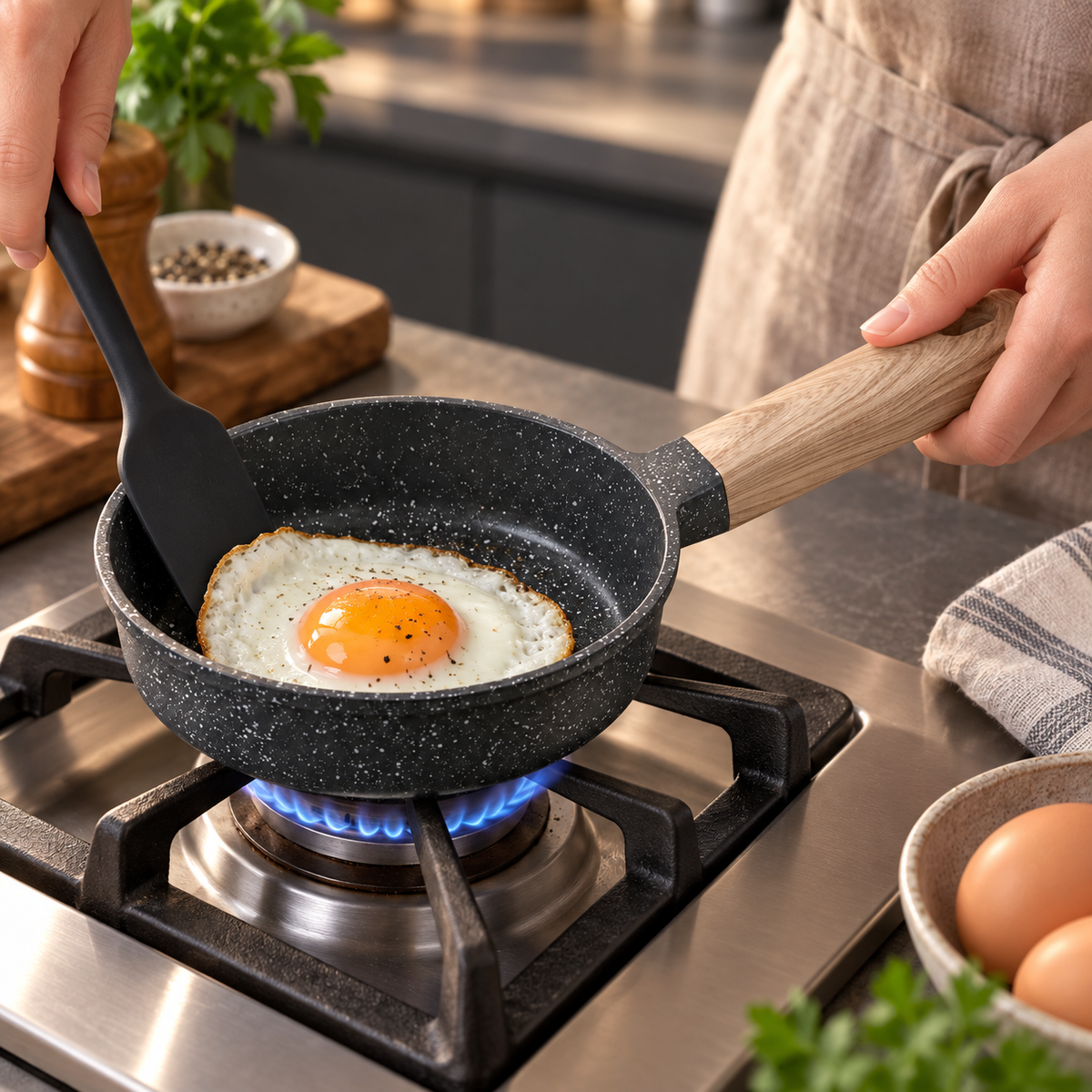 La Gourmet Shogun Granite Plus II Ceragan™ Egg Pan – 14 cm