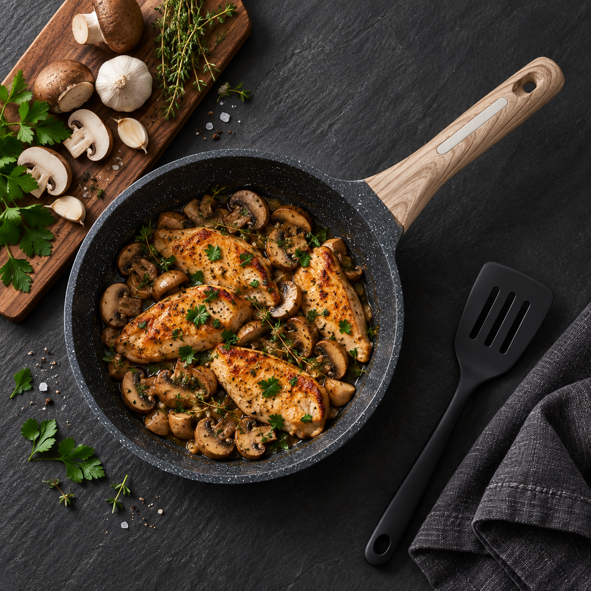La Gourmet Shogun Granite Plus II Ceragan™ Frypan - 20 / 24 cm