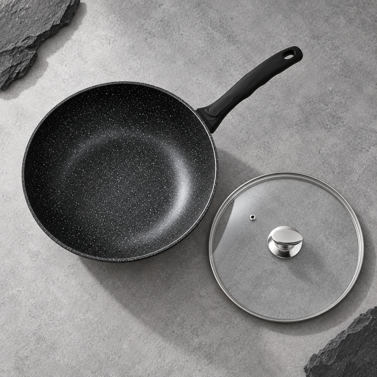La Gourmet Shogun Senjo Wok w/ Glass Lid - 30 cm