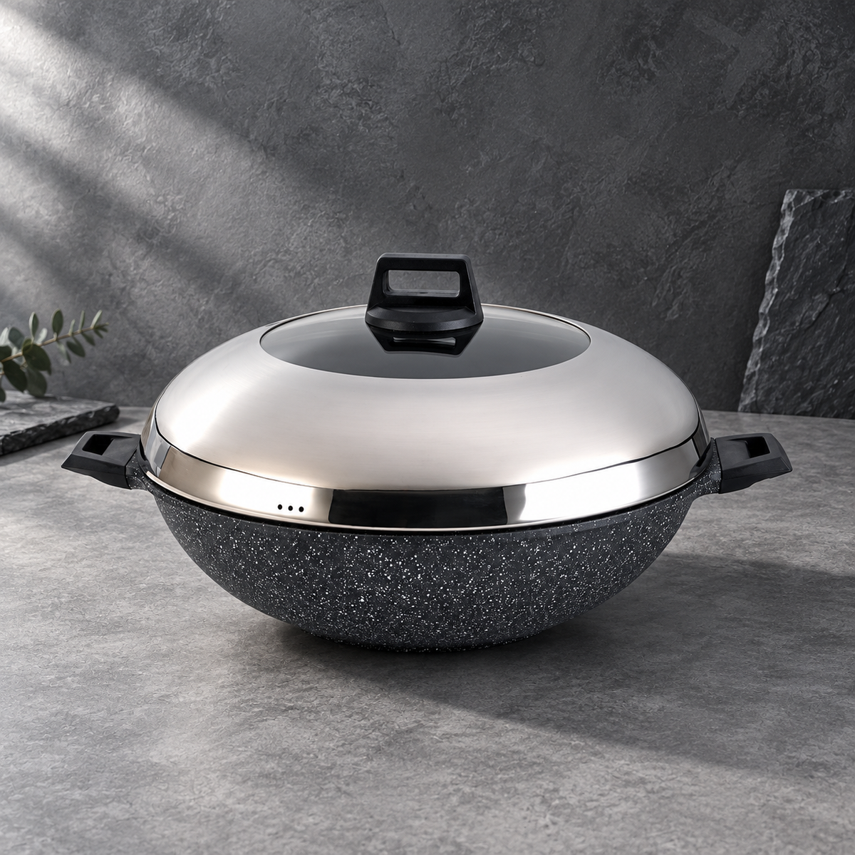 La Gourmet Shogun Senjo Wok w/ Glass Lid - 40 cm