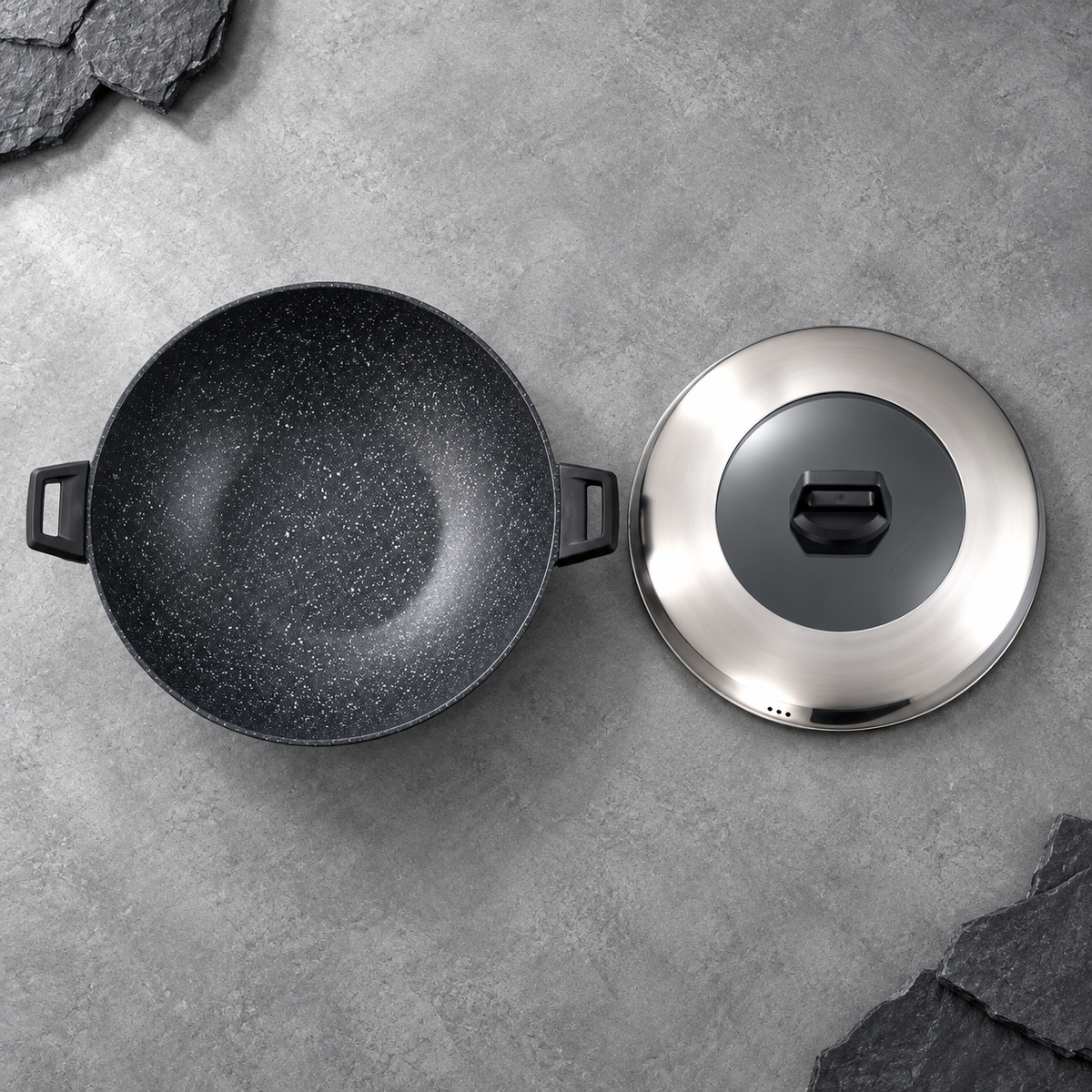 La Gourmet Shogun Senjo Wok w/ Glass Lid - 40 cm