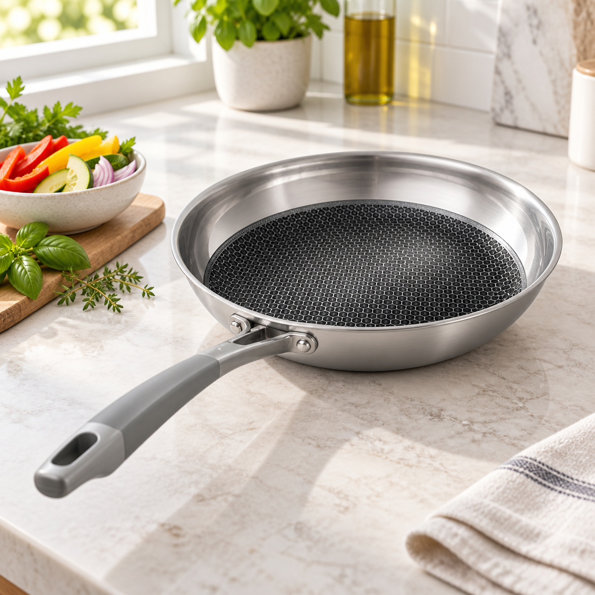La Gourmet Galactic Honeycomb Deep Frying Pan - 28 cm