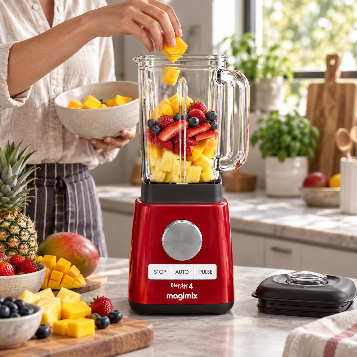 Magimix Power Blender 4 - 1.8L (Rouge)