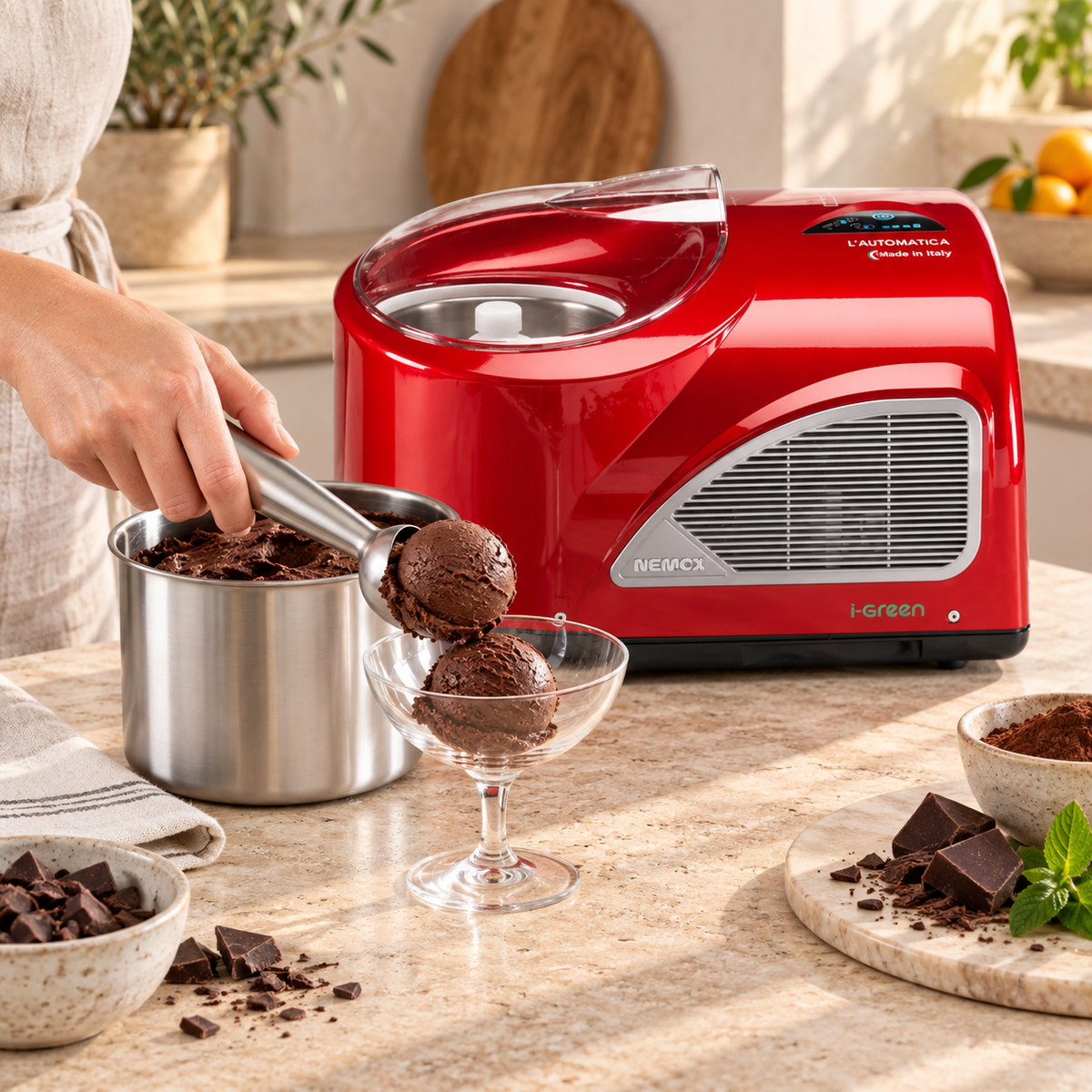 Nemox Gelato & Ice Cream Machine Nxt1 L’automatica I-green (Red)