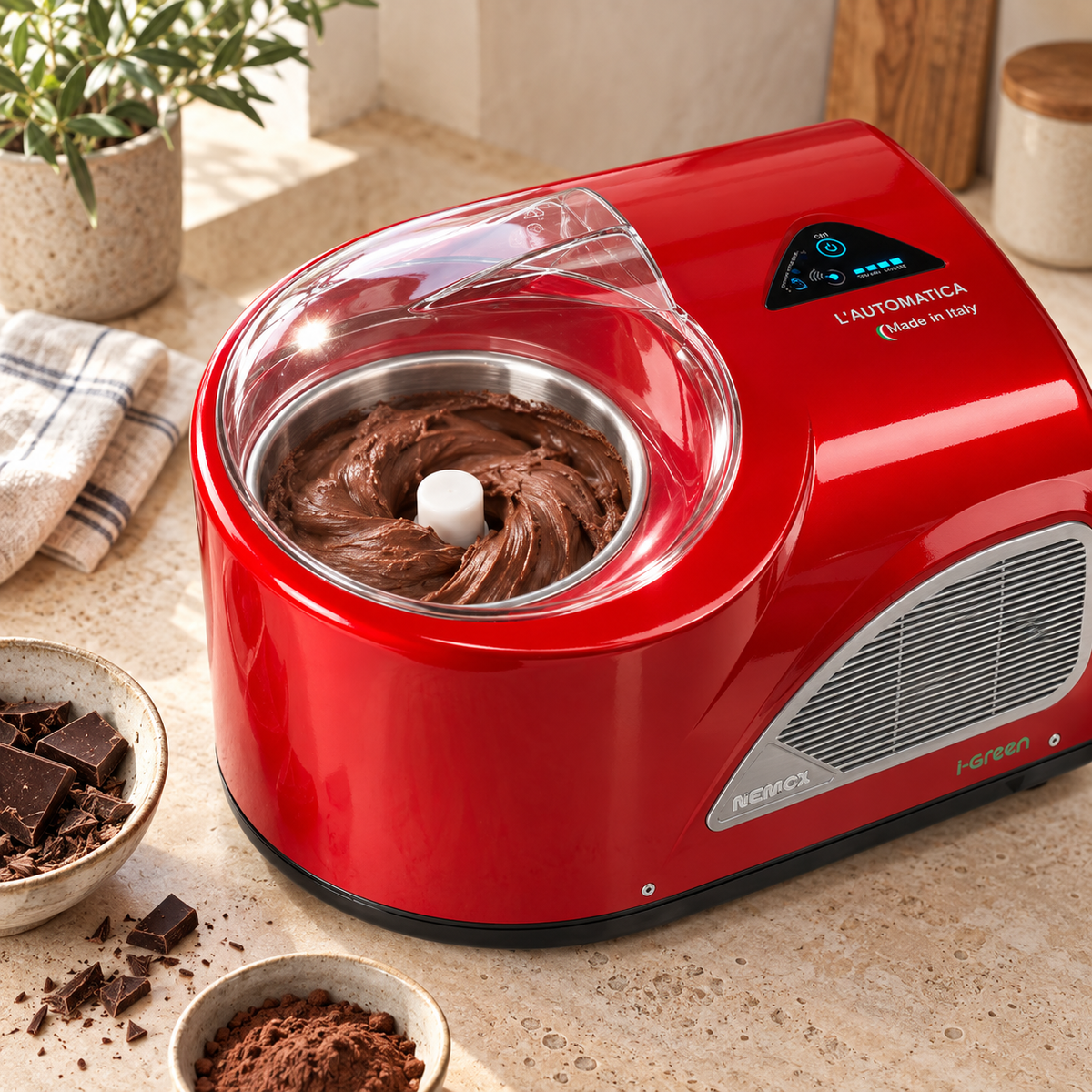 Nemox Gelato & Ice Cream Machine Nxt1 L’automatica I-green (Red)