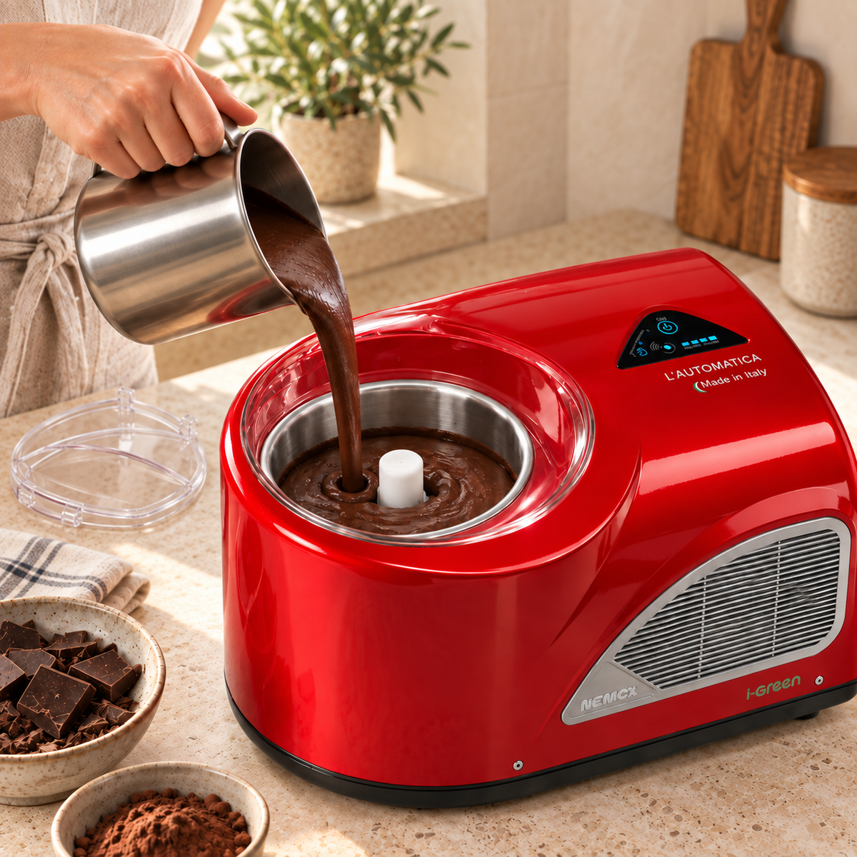 Nemox Gelato & Ice Cream Machine Nxt1 L’automatica I-green (Red)