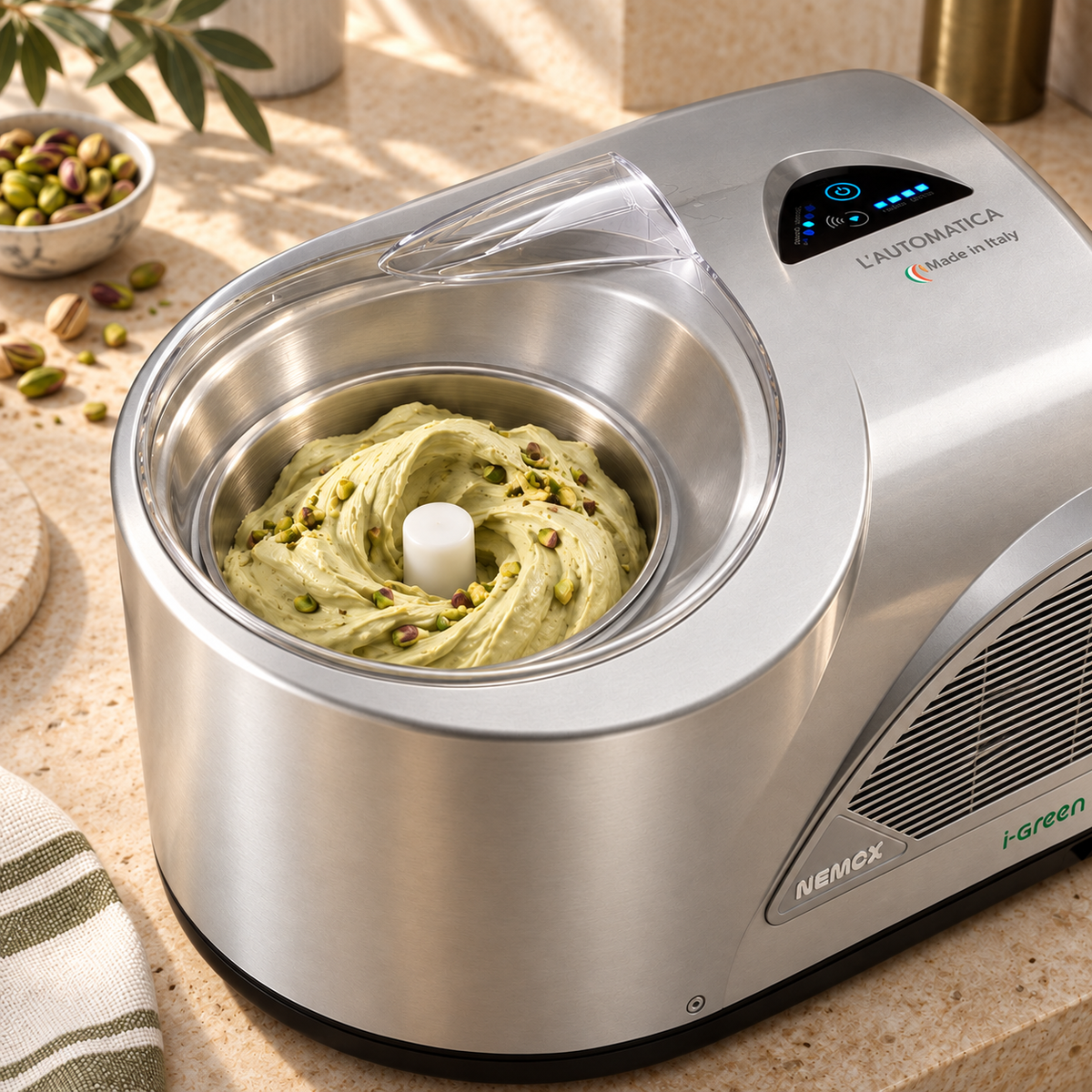 Nemox Gelato & Ice Cream Machine Nxt1 L’automatica I-green (Silver)