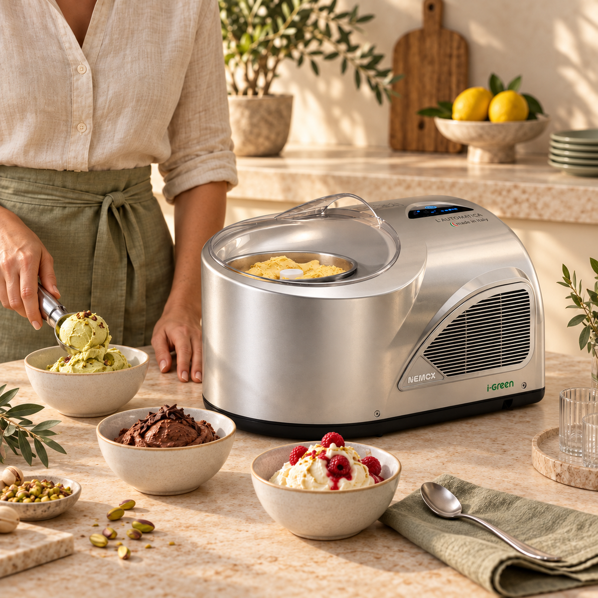 Nemox Gelato & Ice Cream Machine Nxt1 L’automatica I-green (Silver)