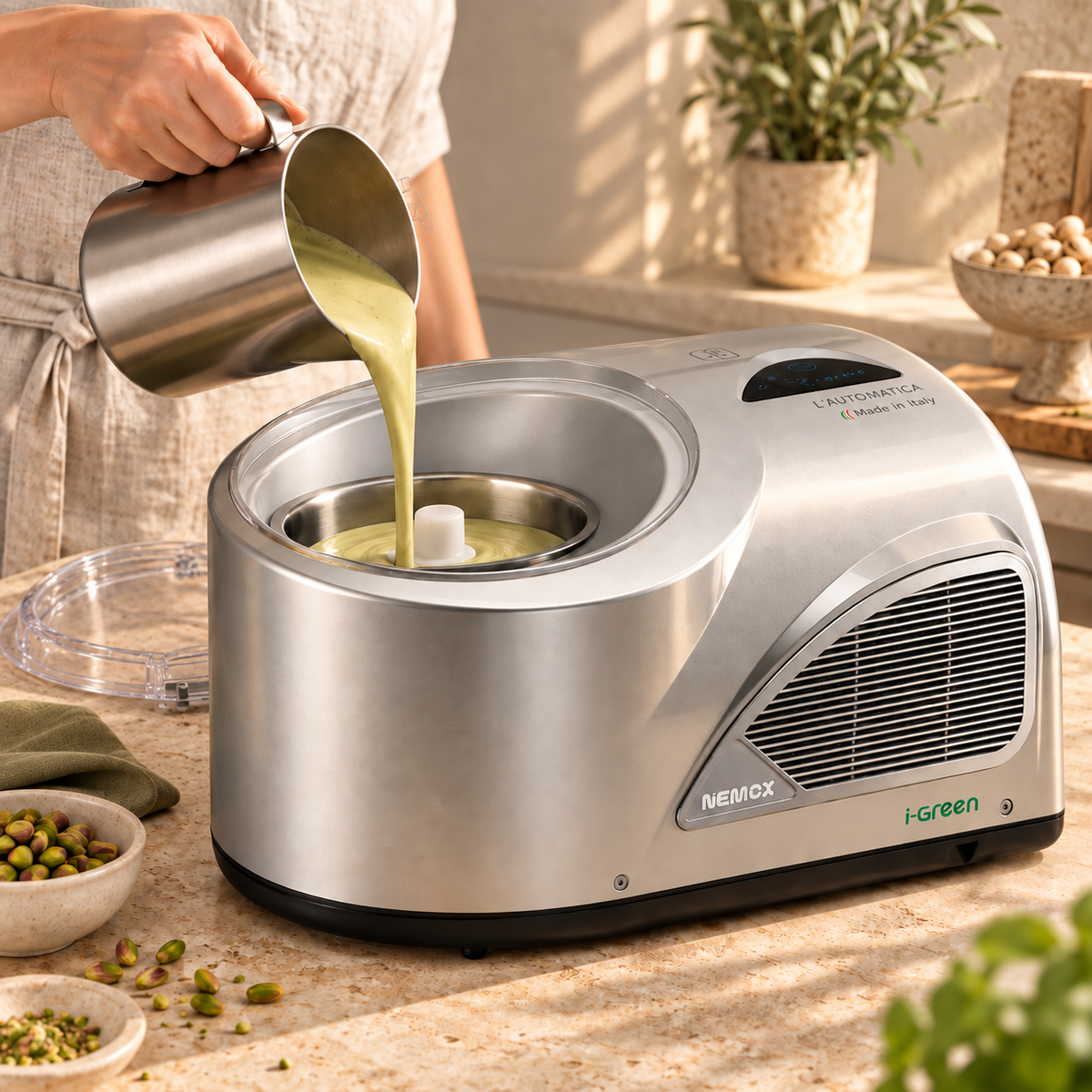 Nemox Gelato & Ice Cream Machine Nxt1 L’automatica I-green (Silver)