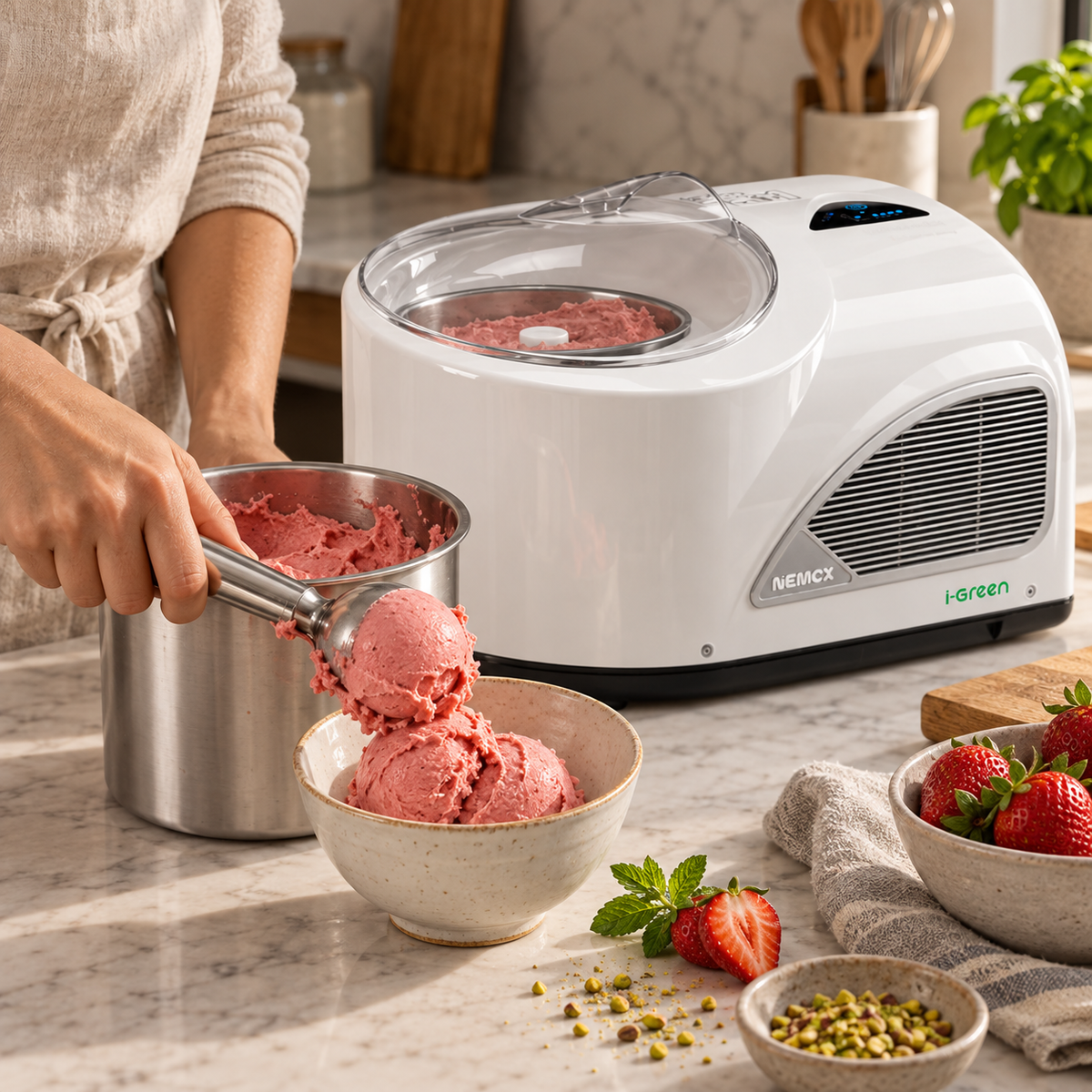 Nemox Gelato & Ice Cream Machine Nxt1 L’automatica I-green (White)