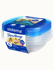 Sistema® TakeAlongs® 669 mL SQUARE 4 PACK